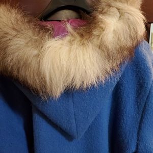 Inuit tradional blanket coat embroidered sz 8/10